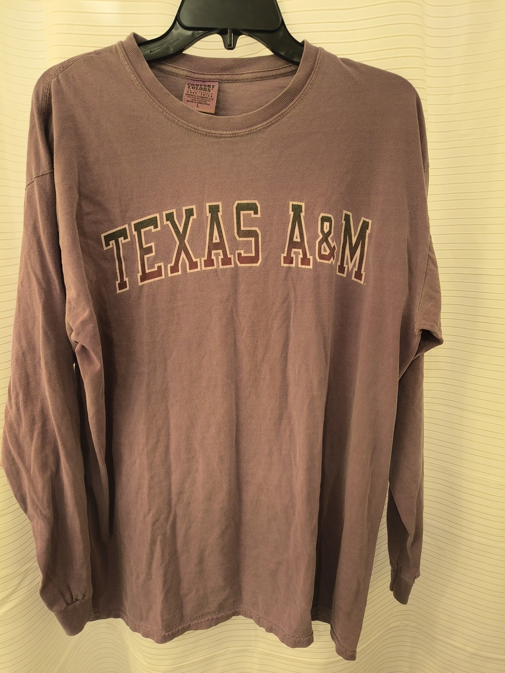 NCAA Long Sleeve Crewneck - Mauve Texas A&M Print